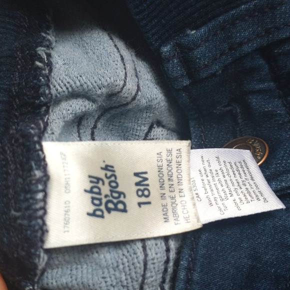 oshkosh b'gosh comfy straight leg denim jeans 18 months baby toddler boy - Picture 2 of 8